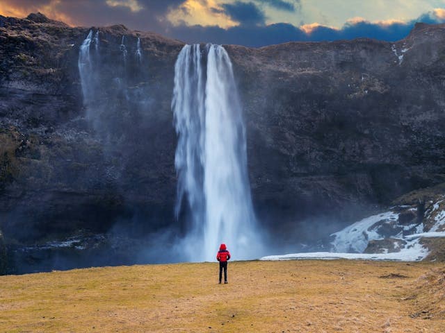 Seljalandsfoss waterfall south coast, Iceland